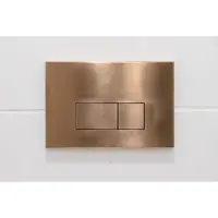 Qeramiq Push Metal Bedieningsplaat - voor Geberit UP320 inbouwreservoir - dualflush - rechthoekige knoppen - metaal koper SW706197