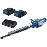 Scheppach Accuheggenschaar BC-HT720-X | 650 mm snijlengte | 20V IXES | Borstelloze motor | Inclusief accessoires en 2x 2Ah accu + 2,4A dubbele oplader