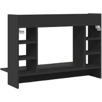 vidaXL Wandbureau 105x48x75 cm bewerkt hout zwart
