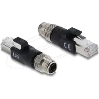 DeLOCK M12 8-pins X-gecodeerd (m) - RJ45 (m) industriële netwerkadapter | CAT6 | PVC