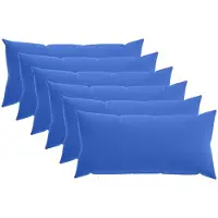 vidaXL Kussen met kussen HEERLEN 6 st Koninklijk Blauw Polyester