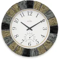 Dripio Analoge wandklok met temperatuurweergave, rond, 26,1 cm
