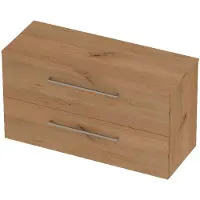 Basic Line Deck 46 Badmeubel 120x46x63,2cm - Opbouwgreep - Topblad Whisky Oak - Zonder Kraangat - Whisky Oak - Badkamermeubels, Badmeubel Sets