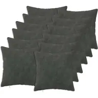 vidaXL Kussensloop 12 st HEERLEN Antraciet 50 x 50 cm