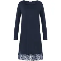 Hanro Nachthemd ' Azelia Nightwear ' donkerblauw