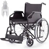 Mobiclinic Catedral - Rolstoel voor volwassenen - Opvouwbare rolstoel - Transport rolstoel - Lichtgewicht - Inklapbaar - voor volwassenen en mindervaliden - Orthopedisch - Kleur Zwart
