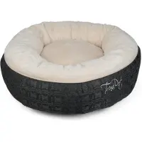 Merkloos Ronde Cuddly Bed voor Honden en Katten Beige