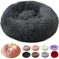 Sonstiges Hondenbed, donutvorm, donkergrijs, 100 cm, wasbaar, zacht en rond