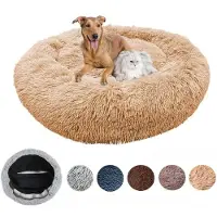 Sonstiges XXL Orthopedisch hondenbed, wasbaar, rond, geschikt voor grote honden, beige