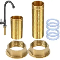 Merkloos Koudwaterkraanarmatuur verlengde M32 x 10/15 cm - Blinde Stoppen - Waterdichte Stoppen - Schroefdraadbuis - Rubber Ringen - Afdichting verbeteren - Kraanaccessoires