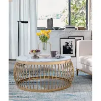 AEA Runder Designer Stein Couch Edelstahl Sofa Tisch Wohn Design Rund Metall Tische