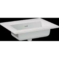 Storke Bilia enkele wastafel glanzend wit composiet 45 x 35 cm