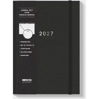 De Hobbit Hobbit - Zakenagenda 2027 - Afsprakenagenda - A4 (21 x 29,7 cm) - Tijdindeling per kwartier - 1 week over 2 pagina's - Harde Kaft - Lederlook Zwart