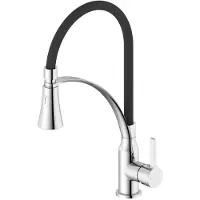 Hak - Keukenkraan Hebe met flexibele arm en vuistdouche, chroom HT430