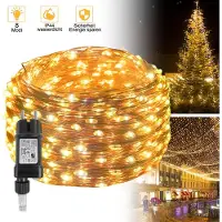 XINZI Kerstverlichting, koperdraad, 200 meter, 2000 LED's, met afstandsbediening en stekker, bediening met één knop, IP47, geschikt voor kerstdecoratie binnenshuis