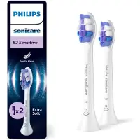 Philips Sonicare 3x Opzetborstels S2 Sensitive Wit Hx6052/87 2 Stuks