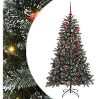 vidaXL Kunstkerstboom Groen 150 cm PVC en Plastic en Staal