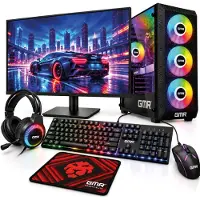 GMR X-Control Gaming PC Set - 27 inch Full HD - AMD Ryzen 3 3200G - Radeon Vega 8 - 16GB RAM - 512GB SSD - WiFi - Windows 11 Pro