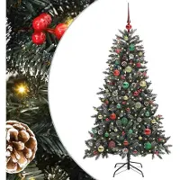 vidaXL - Kunstkerstboom - Groen - 150 - cm - PVC - en - Plastic - en - Staal
