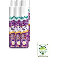 Batiste 6 x - Extra Volume - Droogshampoo - Geeft Meer Volheid - Frist Vet Haar Op - 200ml - Grootverpakking - Vaatwasstrips - Extra Volume Haar - Droogshampoo - Haar Volume - Haar Lift - Fris Haar
