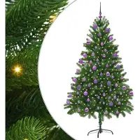vidaXL Kerstboom met 300 LED met standaard Groen 210 cm PE