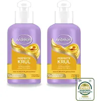 Andrélon 2 x – Leave-In Crème – Perfecte Krul – 200 ml - Wasstrips - Krullen Verzorgen - Krullen Definiëren - Krullen Pluisvrij - Krullen Veerkrachtig - Krullen Verzorging