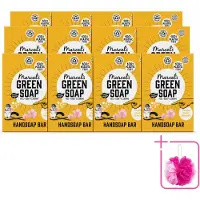 Marcel's Green Soap 12 x - Handzeep Bar - Vanille & Cherry Blossom - Krachtige werking - 90 gr - Bulkverpakking - Handzeep bar - Douchemop - Plasticvrije handzeep