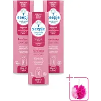 Seepje 3 x - Handzeep - Rijke Geur en Hydratatie - Lavendel met Tonka - Navulverpakking - 38 g - Bulkverpakking - Handzeep - Douchemop - Navulpoeder