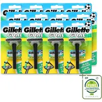 Gillette 12 x - Goal - Scheerset - Stainless Steel - Duurzaam en scherp - 1 Scheermesje - Grootverpakking - Vaatwasstrips - Scheermes - Mesjes - Scherpe Mesjes - Duurzaam Scheermes - Retro Scheermes