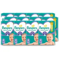 Pampers 12 x – Luiers – Active Baby Maat 4 – 46 Luiers - Voordeelverpakking - 12 stuks