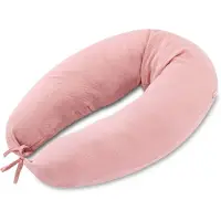 Totsy Baby Steunkussen 190 cm positioneringskussen volwassenen – lang relaxkussen om te lezen en aan te leunen op bank en bed afneembare hoes met rits comfort Rosa B Oeko-Tex