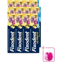 Fixodent 12 x – Kleefpasta – Ultimate Fresh – 40 g - Bulkverpakking - Kleefpasta kunstgebit - Douchemop - Kunstgebit fixatie