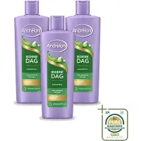 Unilever 3 x Andrélon Shampoo, Dagelijks gebruik met zonnebloemolie, 400 ml - Voorraadverpakking - 3 stuks