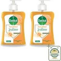 Dettol 2 x - Handzeep - Nourish - Honing & Vanille - 250 ml - Wasstrips - Handzeep - Antibacterieel - Handen Wassen - Handen Verzorgen - Honing En Vanille