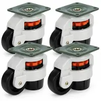 Merkloos Zwenkwielen 60 mm, 4 stuks, 500 kg draagvermogen, uittrekbaar, voor werkbank