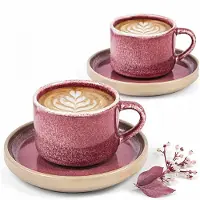 Gracja Kopjes & Schotels Set 2+2 Keramiek 200ml - STACK Violet
