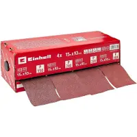 Einhell schuurpapierrol, 93 mm x 15 m (aluminiumoxide, harsgebonden, op maat te snijden, machinaal/handmatig, voor hout/kunststof/metaal/gipsplaat)