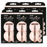 Wilkinson 6 x Sword - Scheermes - Intuition Rose Gold - Luxe - 10 mesjes - Voordeelverpakking - 6 stuks