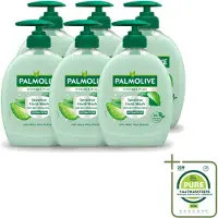 Palmolive 6 x – Handzeep – Hygiene Plus Sensitive – Pompje - 300 ml - Grootverpakking - Vaatwasstrips - Gevoelige Huid - Handzeep - Hygiëne - Aloë Vera - Dermatologisch Getest