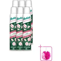 Batiste 6 x Natuurlijke droogshampoo met bamboevezel en gardenia, 200 ml - Voordeelverpakking - 6 stuks