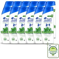 Head & shoulders 12 x 2-in-1 Menthol Fresh Anti-roos Shampoo 300 ml - Grote verpakking - 12 stuks