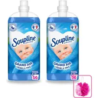 Soupline 2 x - Wasverzachter - Hemels Fris - 1350 ml - Bulkverpakking - Wasverzachter - Douchemop - Wasgoed