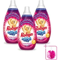 Robijn 3 x Intense - Wasverzachter - Intense Fuchsia Passion - 870ml - 58 Wasbeurten - Bulkverpakking - Wasverzachter - Douchemop - Wasverzachter fuchsia passion