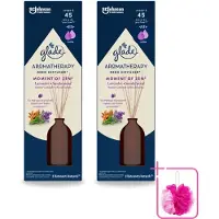 Glade 2 x - Geurstokjes Moment van Zen - Aromatherapie Geurverspreiding - 80 ml - Bulkverpakking - Geurstokjes - Douchemop - Aromatherapie