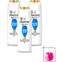 Pantene 3 x - Shampoo - Classic Clean - Verfrissende Reiniging - Voor Normaal Haar - 225 ml - Bulkverpakking - Shampoo voor normaal haar - Douchemop - Verfrissende reiniging