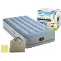 Intex 64157, enkele luchtbedmatras, rechthoekig, geschikt voor binnen- en buitengebruik, met geïntegreerde luchtpomp