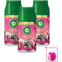 Air Wick 3 x Freshmatic – Automatische Luchtverfrisser Navulling – Winter Berry Wonderland - 250 ml - Bulkverpakking - Winterse geur - Douchemop - Frisse geur
