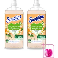 Soupline 2 x - Wasverzachter - Oranjebloesem - 52 Wasbeurten - 1.3L - Bulkverpakking - Wasverzachter - Douchemop - Plantaardige zachtheid