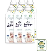 Lenor 6 x - Wasverzachter - Gevoelig - Milde Geur - 41 Wasbeurten - Wasstrips - Wasverzachter - Gevoelige Huid - Hypoallergenisch - Frisheid - Zachtheid