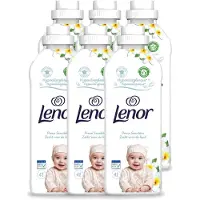 Lenor 6 x - Wasverzachter - Gevoelig - Milde Geur - 41 Wasbeurten - Voordeelverpakking - 6 stuks